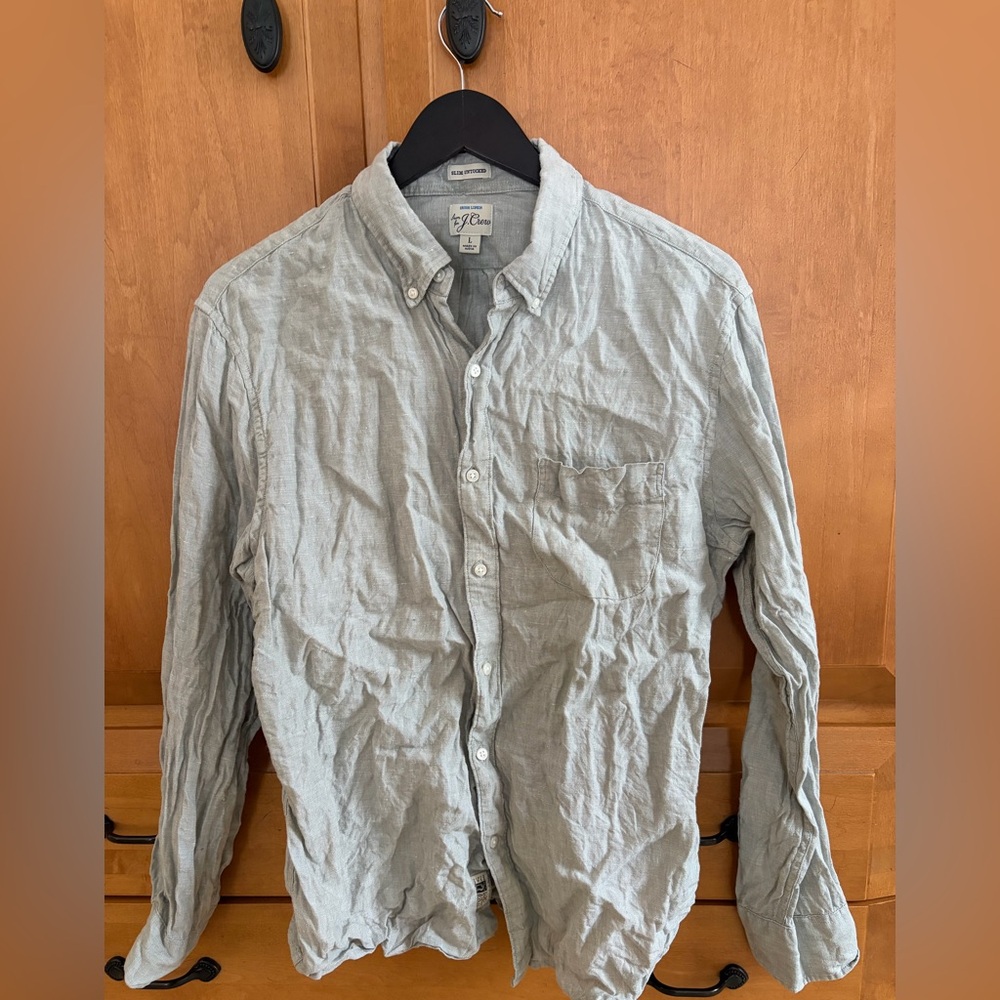 JCrew Irish Linen Button Down Shirt